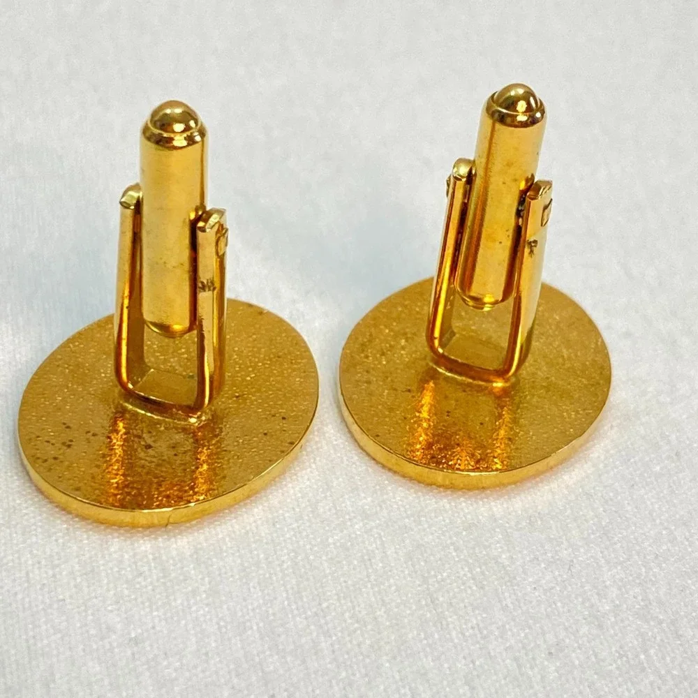 💎Mens Cuff Links Antique Car Enamel Cloisonne Bullet Back And Toggle